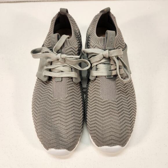 UGG Willows Ii Knit Lace Up Nubuck Leather Trainer Cobble Women's Size 8 NWOT - Picture 2 of 11